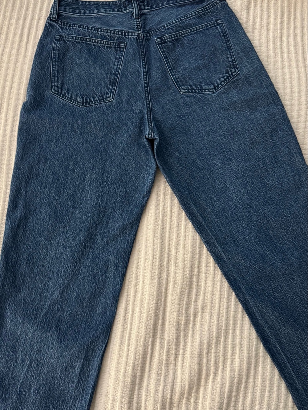 Abercrombie Curve Love High Rise Loose Trouser Jeans Dark Wash 30/10 - Picture 3 of 3
